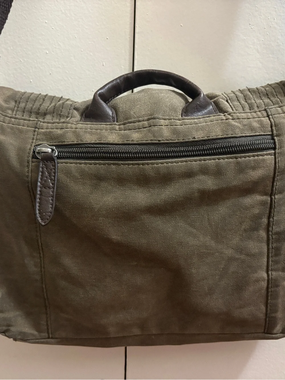 Relic Brand Crossbody Messenger Bag Canvas Olive Green